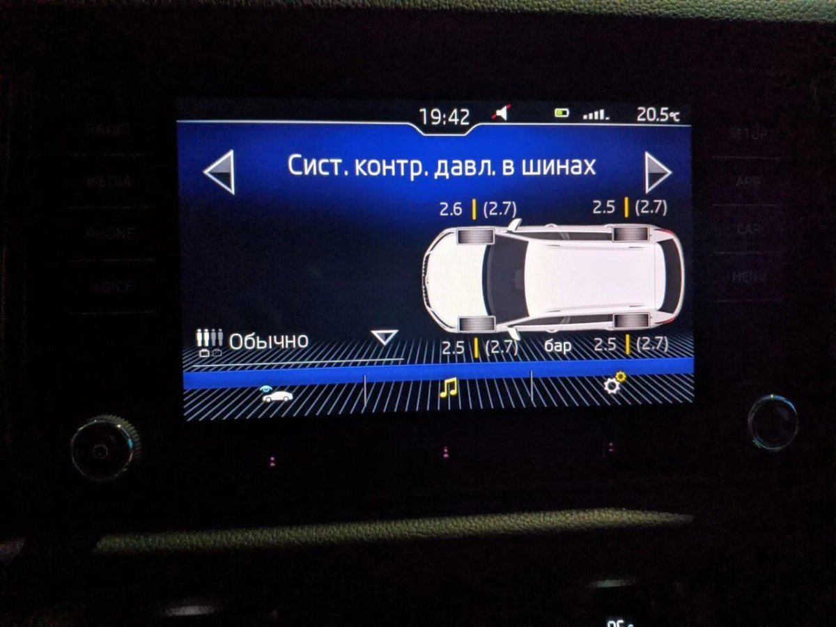 Kodiaq давление в шинах 18