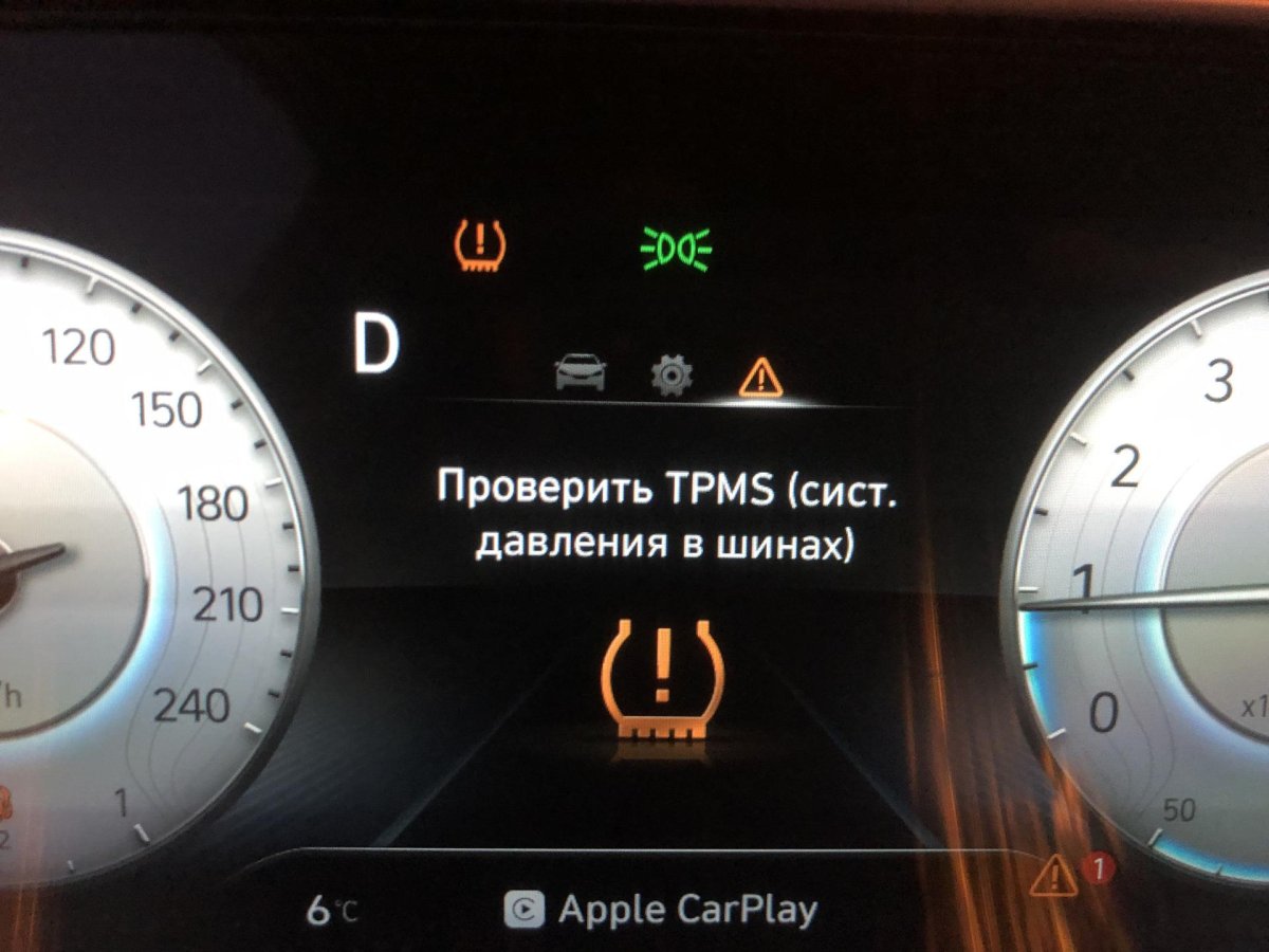 Ошибка TPMS. Низкое давление в шинах! Hyundai Tucson 2020.