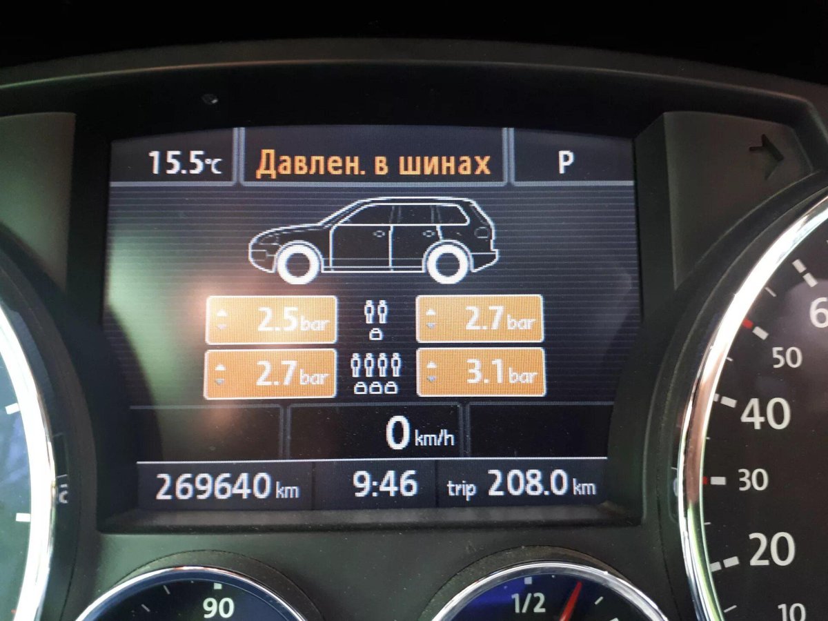 Давление в шинах VW Touareg NF