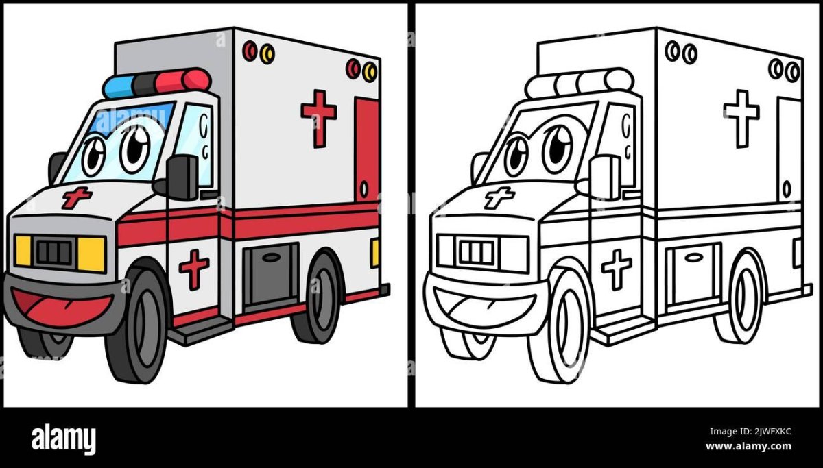 Рисунок скорой помощи для детей