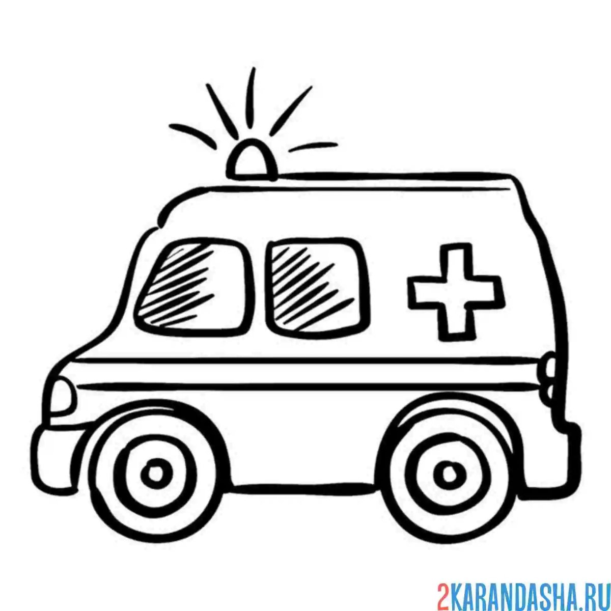 Машина скорой помощи рисунок