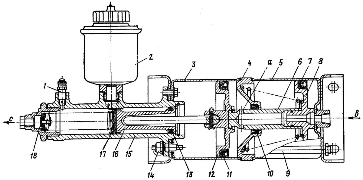 Главный тормозной цилиндр Урал 5557