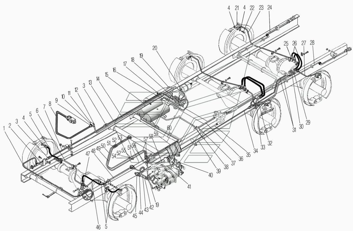 Урал 44202 тормозная система