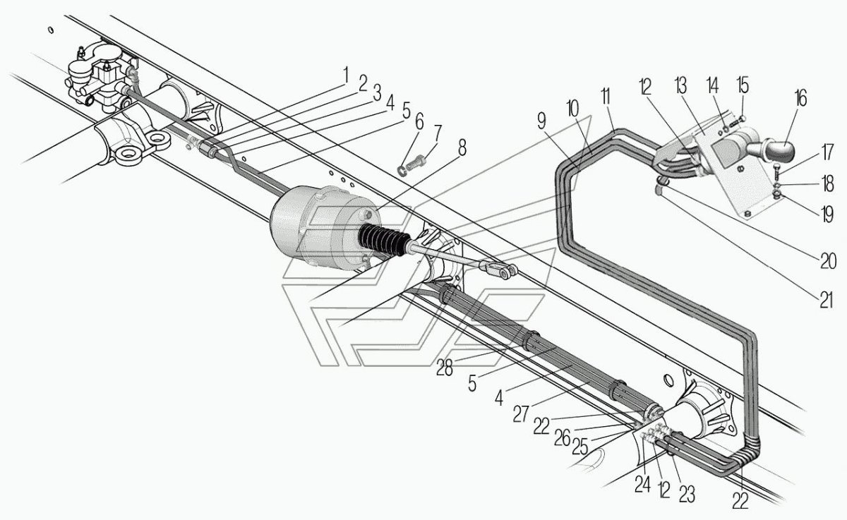 Тормозная пневмосистема Урал 4320