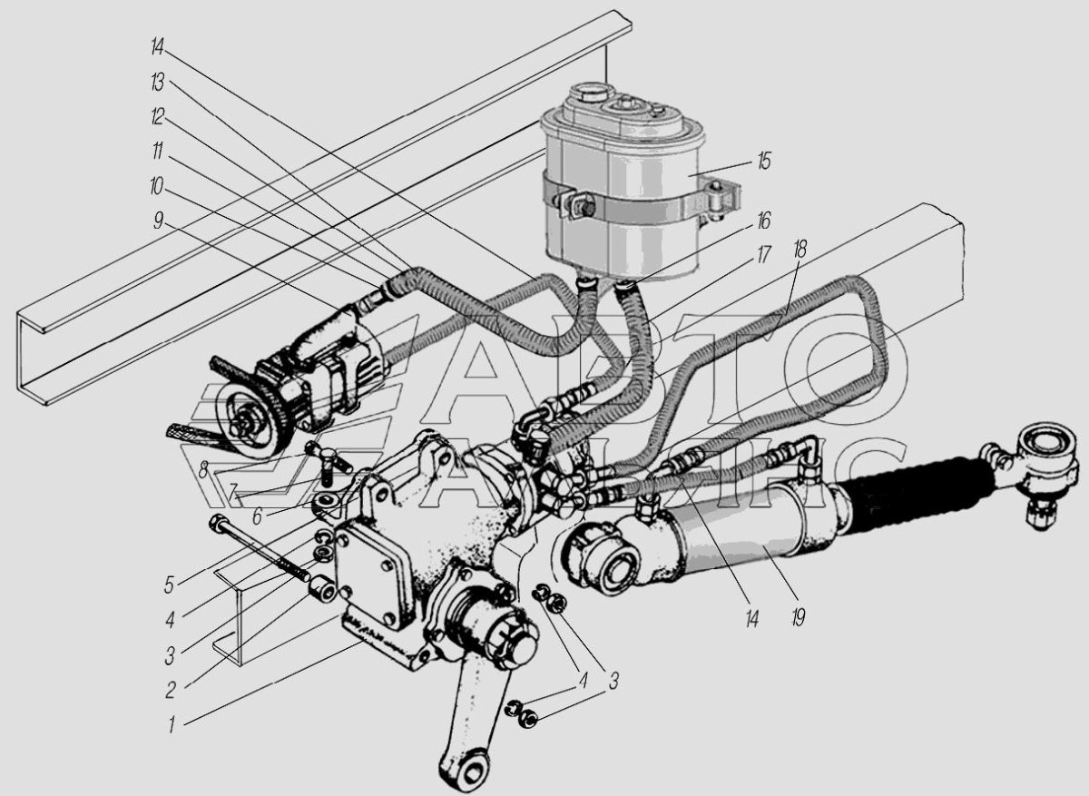 Рулевое управление Урал 4320 схема