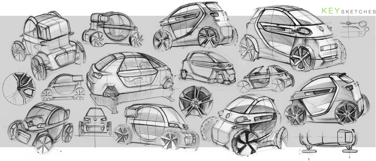 Скетч городская машина