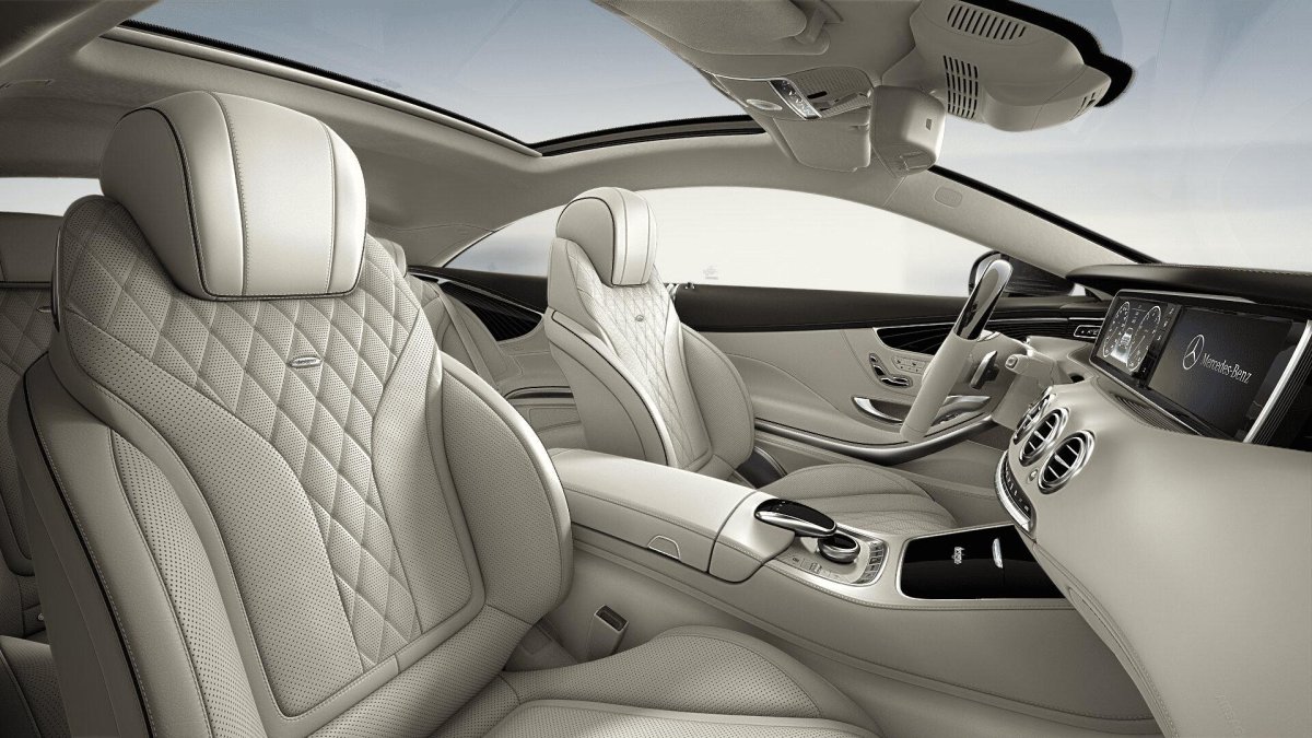 Мерседес s63 AMG белый салон