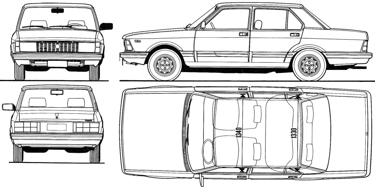 Fiat 131 Blueprint