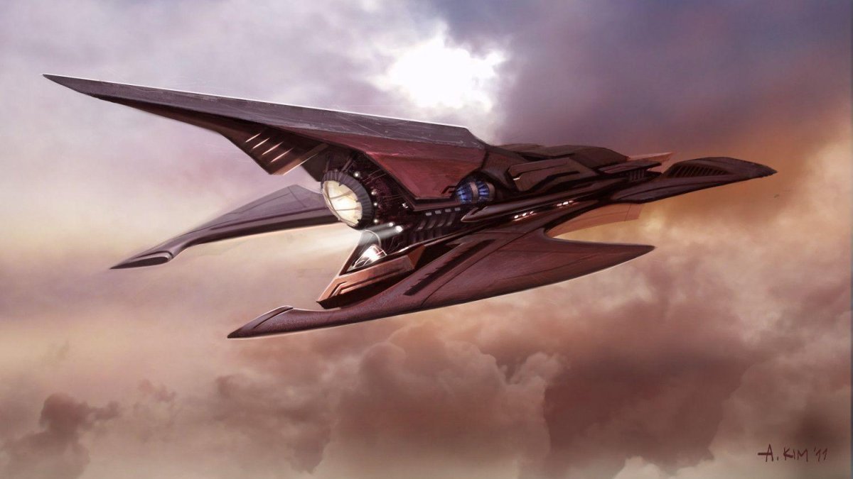 Инопланетный корабль Sci-Fi арт