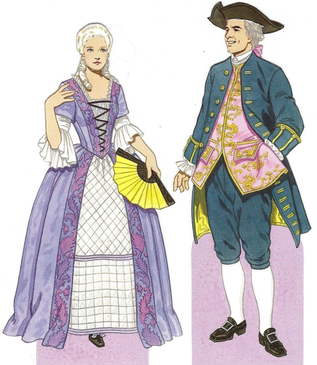 Костюм Франции 18 века в стиле рококо