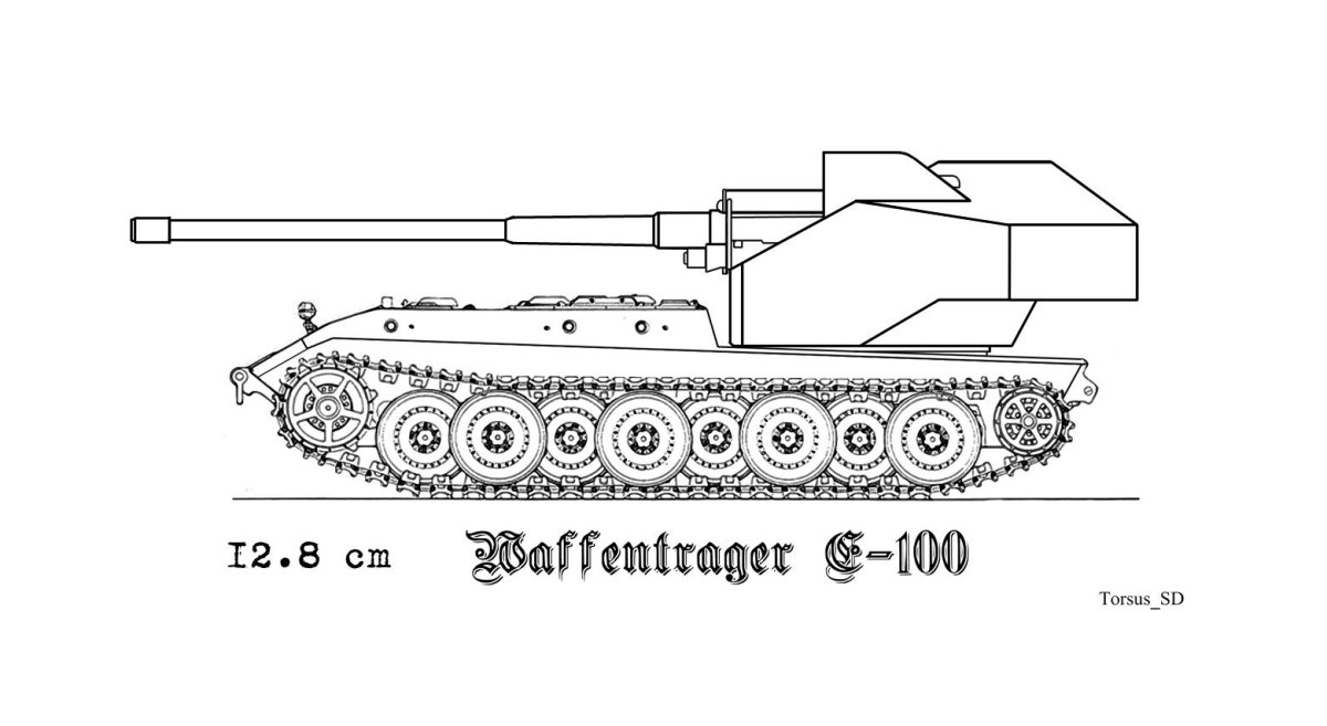 Waffenträger auf e 100 чертежи