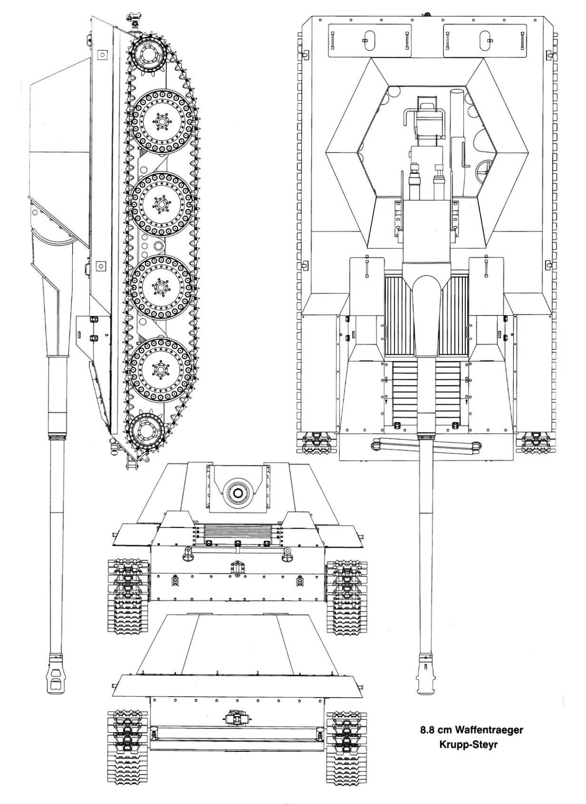 Waffentrager 8.8cm KWK 43 L/71 (Krupp-Steyr) модель