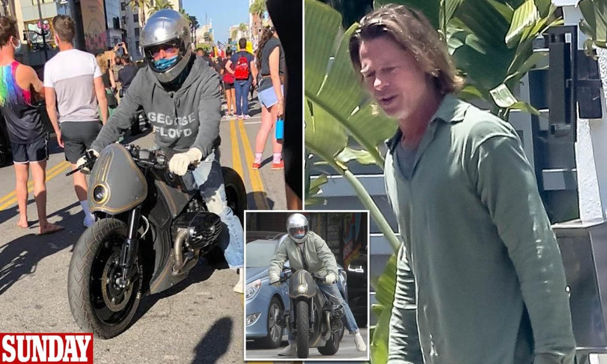 Брэд Питт Урал Брэд и мотоцикл