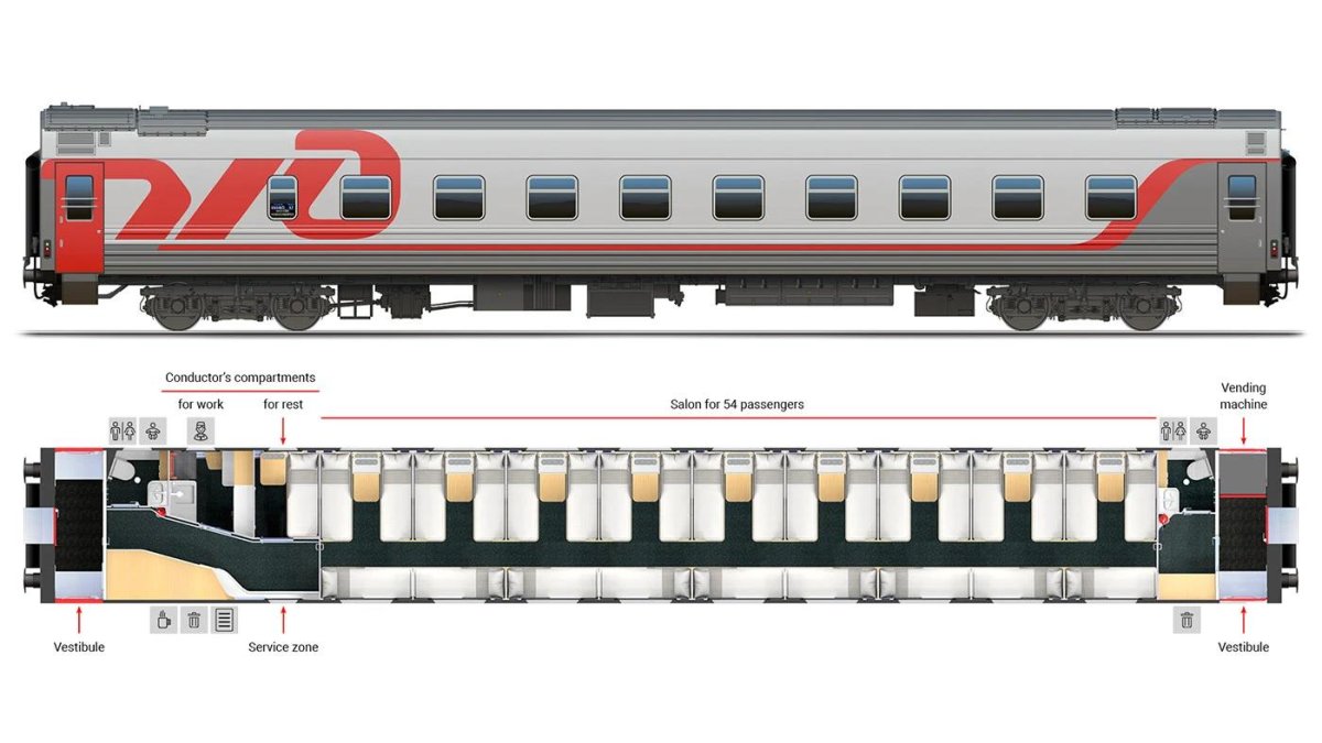 Вагон ТВЗ 61-4440 чертеж
