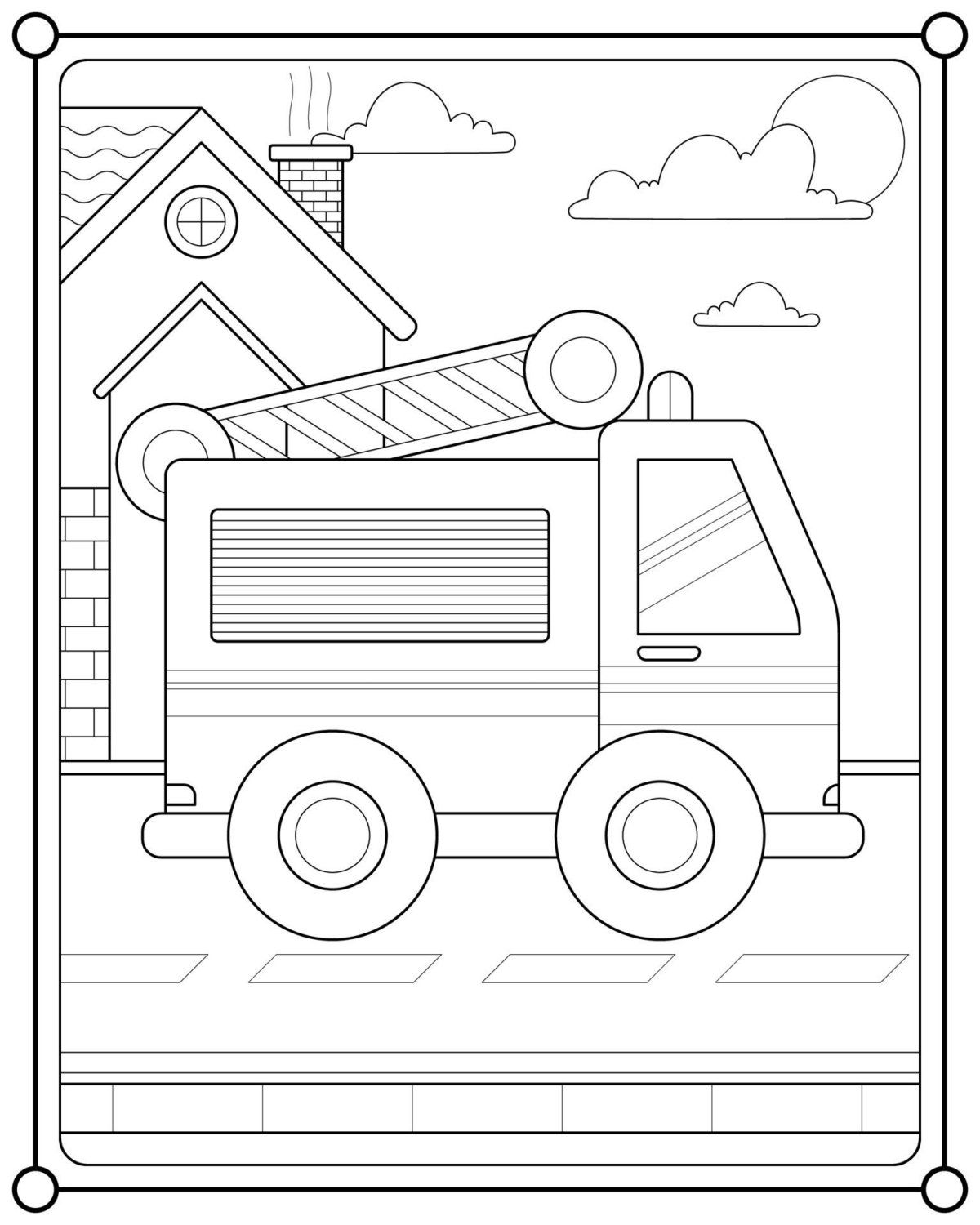 Раскраска пожарная машина