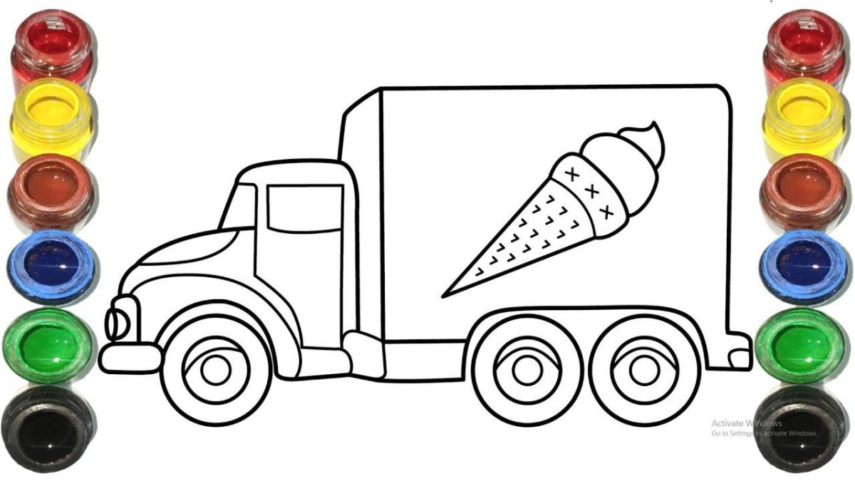 Раскраска "Грузовики"