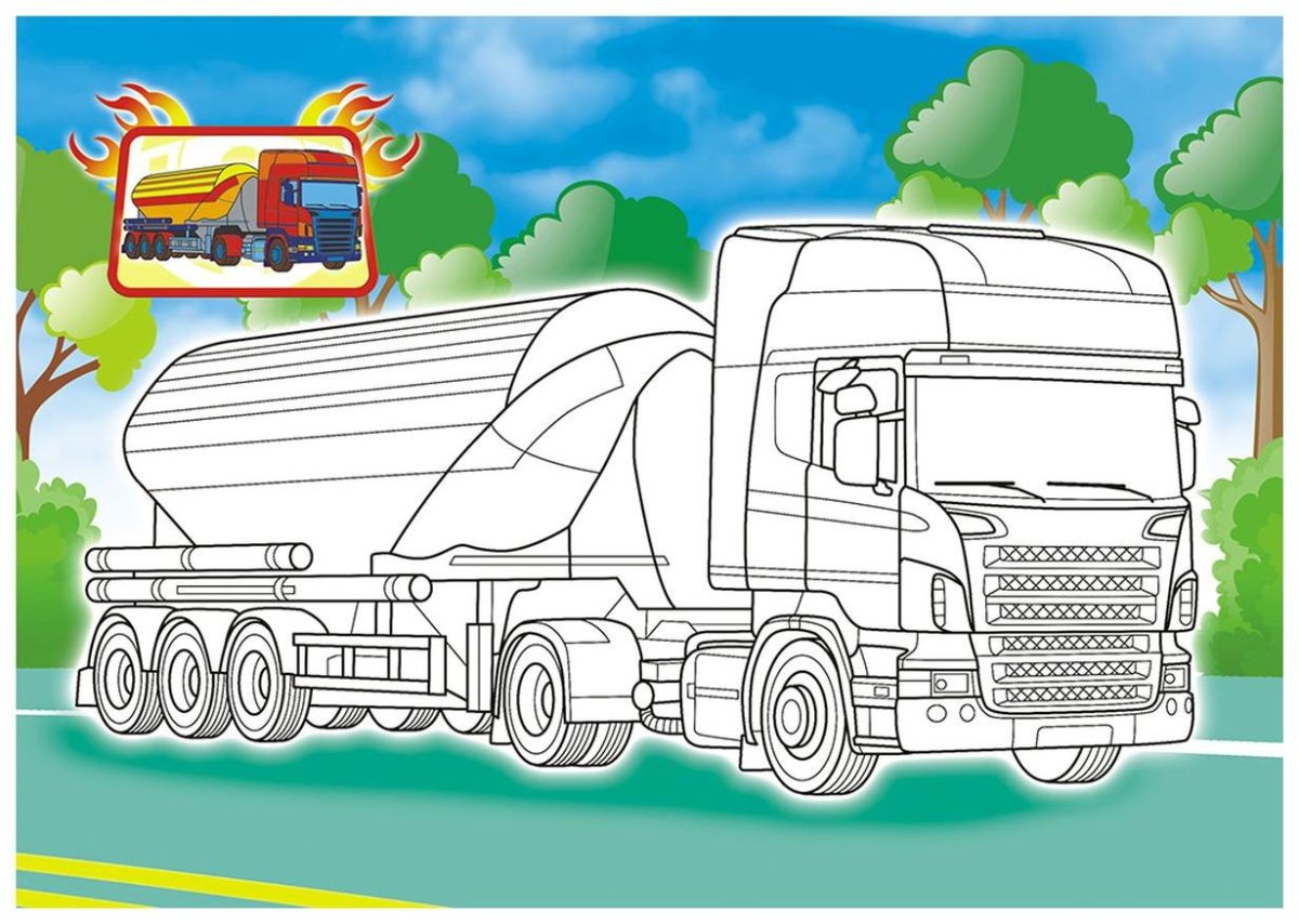 КАМАЗ 5490 раскраска