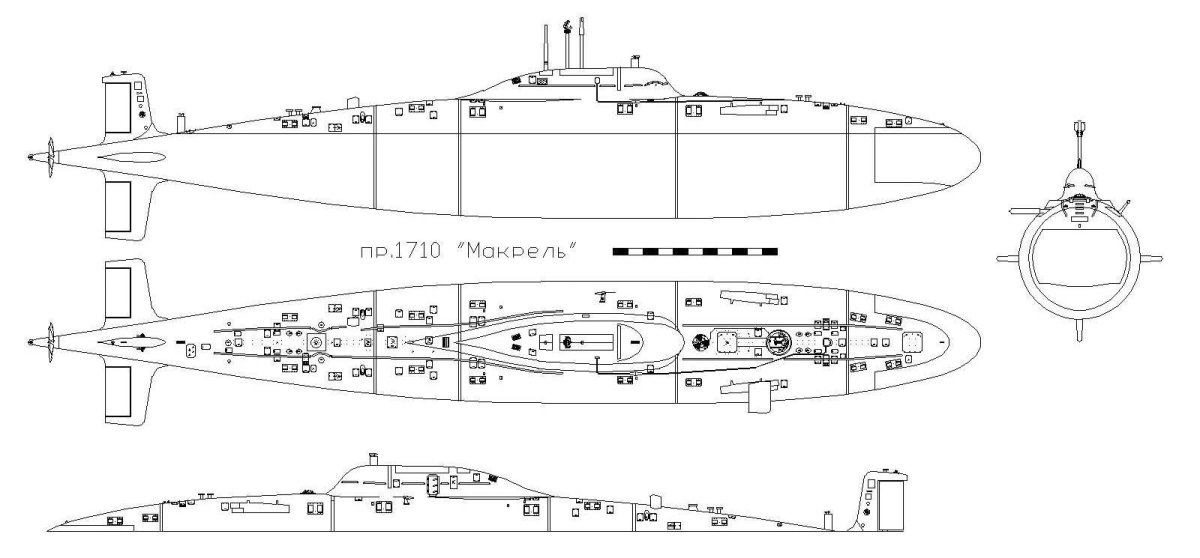Подводная лодка 705к Лира чертеж