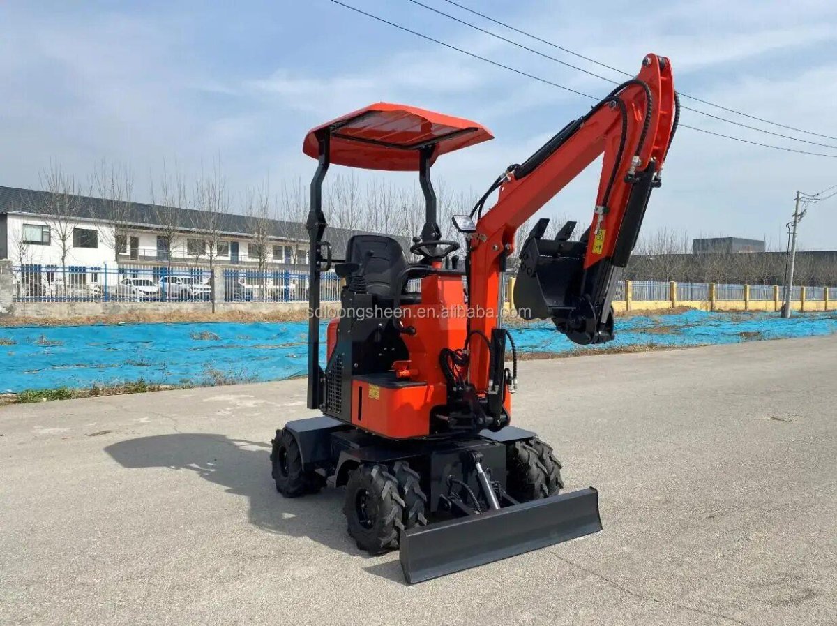 Колесный мини экскаватор