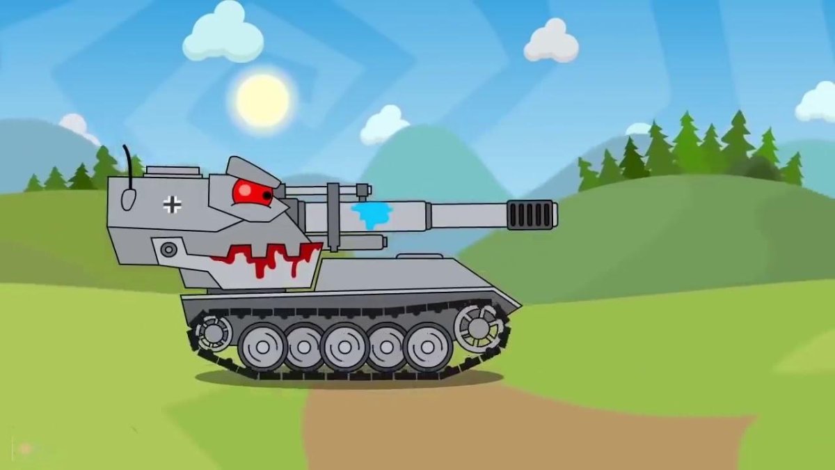 Танк мультяшный