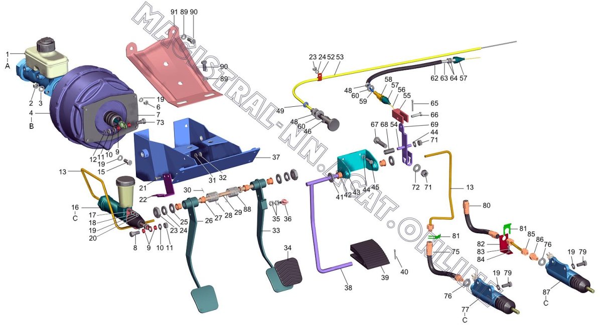 Привод акселератора ГАЗ 2410
