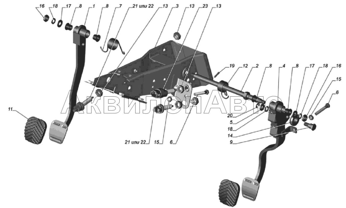 Педаль сцепления ГАЗ 33104