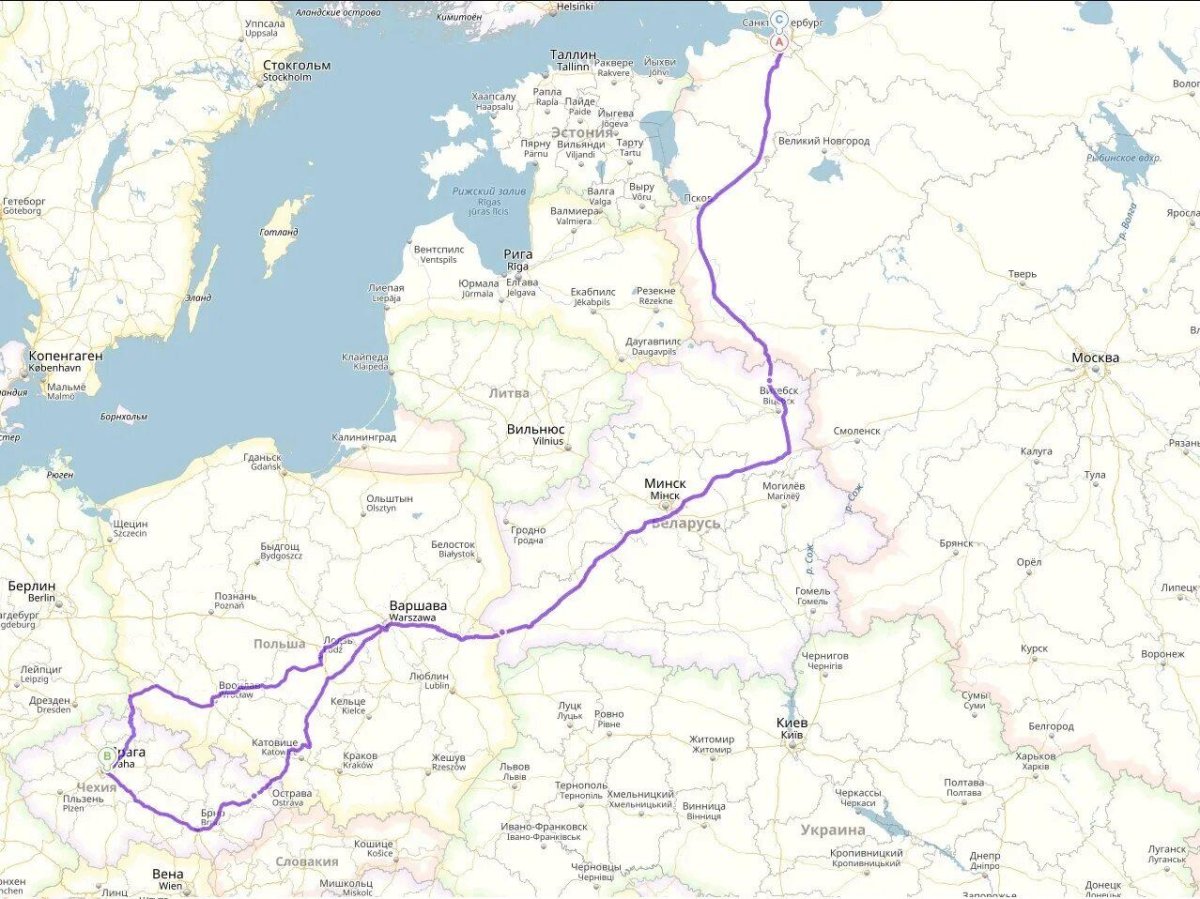 Орел Брянск Минск Брест Люблин Варшава Берлин