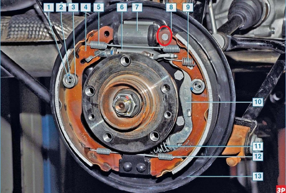 Задние тормоза Рено Дастер 4х2