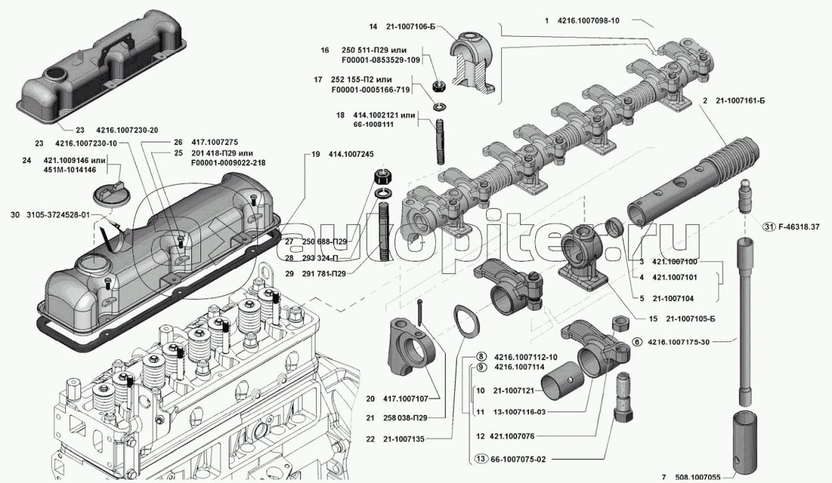Толкатель клапана УМЗ 4216 евро 3