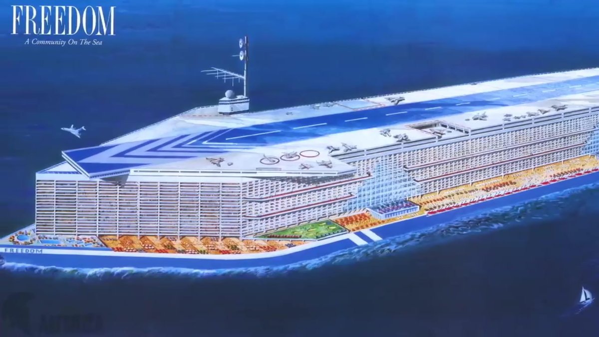 Корабль Freedom ship плавучий город