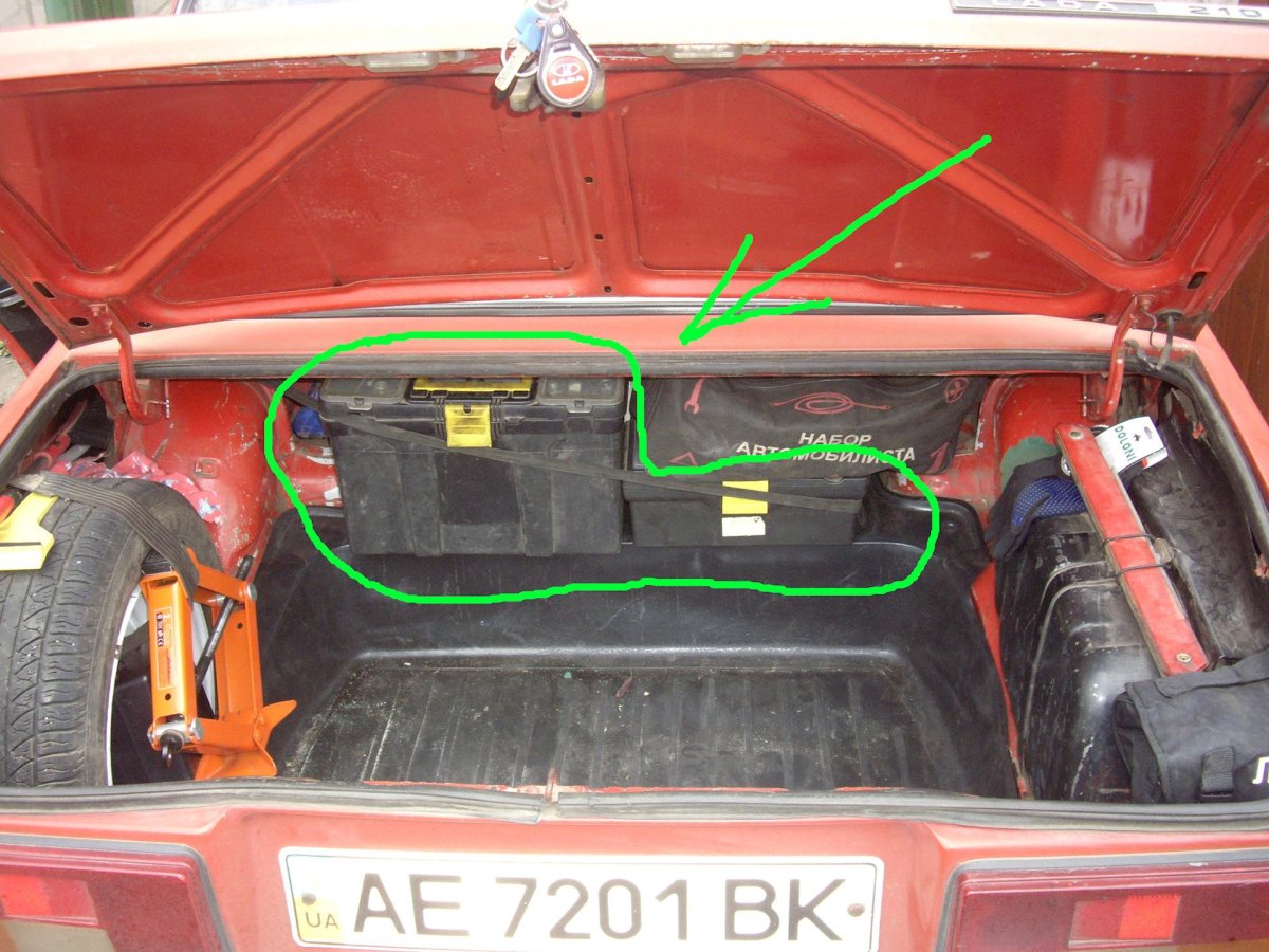 Габариты багажника ВАЗ 2107
