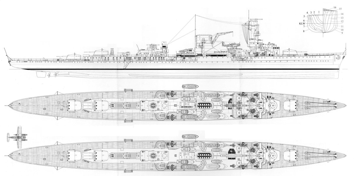 Крейсер Нюрнберг чертежи