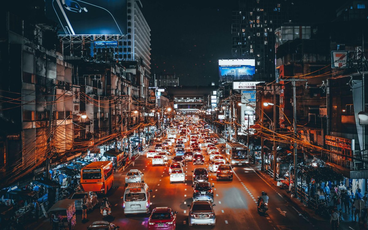 Машина ночь город