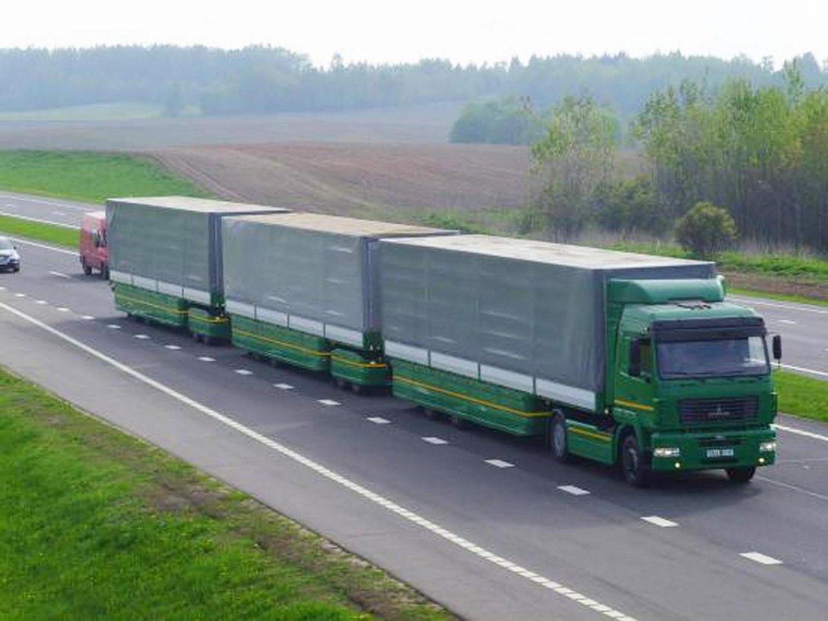 Автопоезд МАЗ 120 кубов