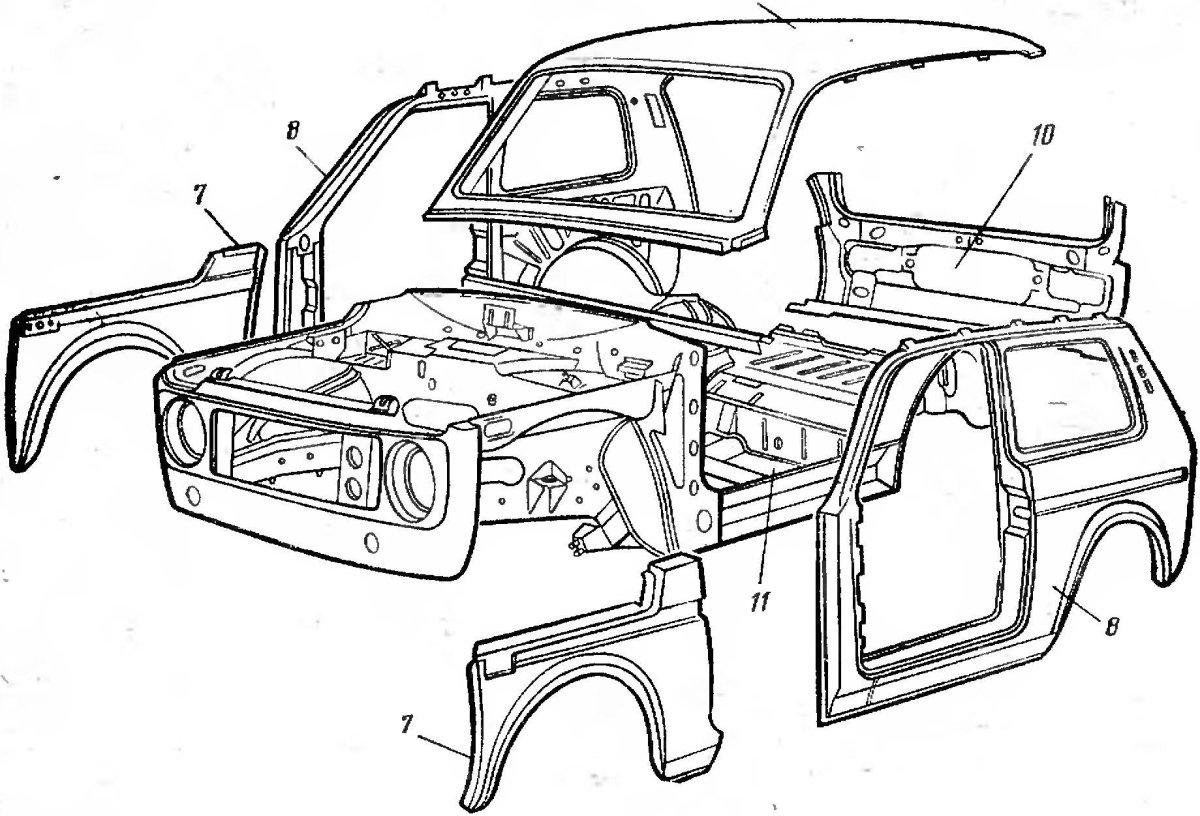 Элементы кузова ВАЗ 21213