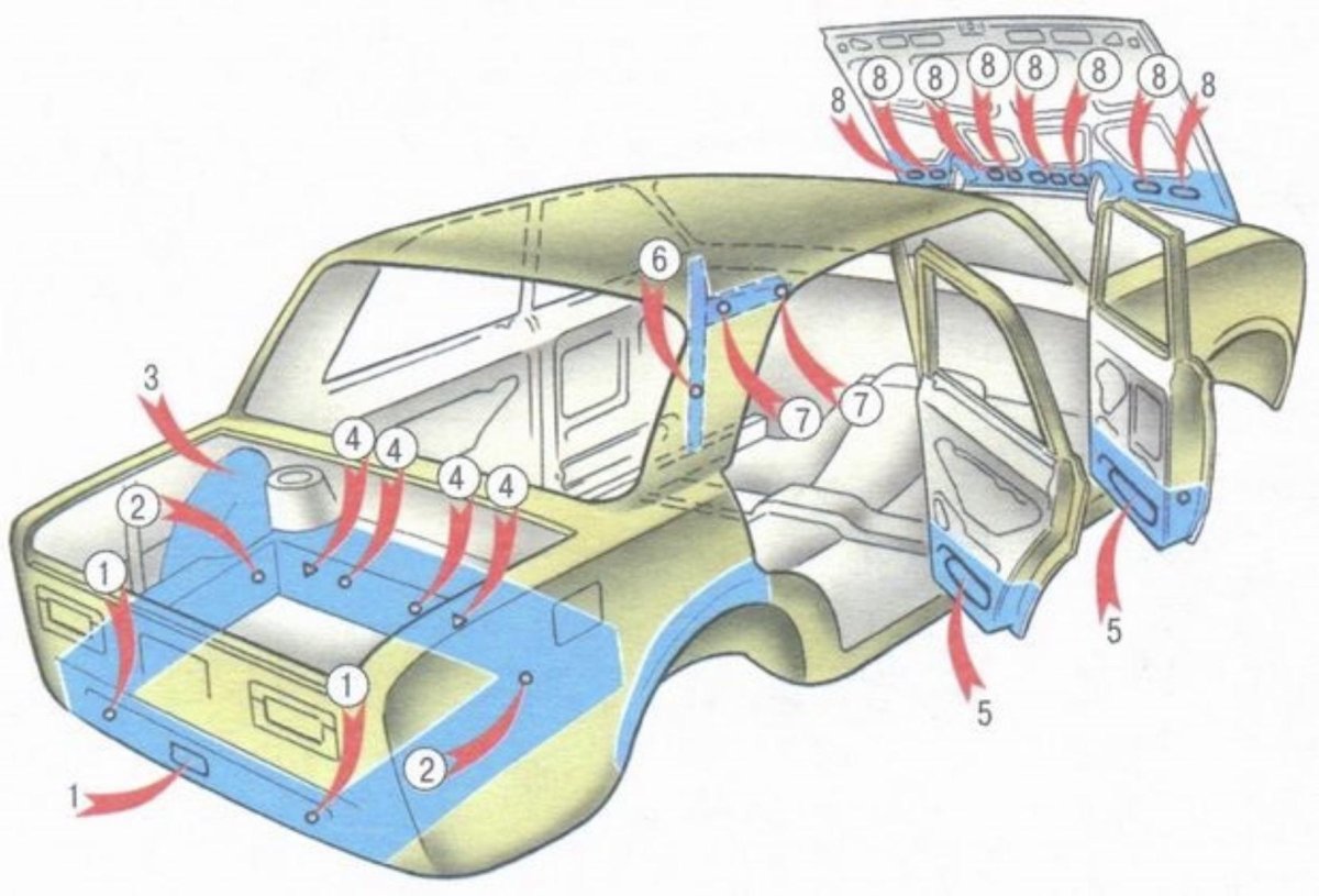 Скрытые полости ВАЗ 2107