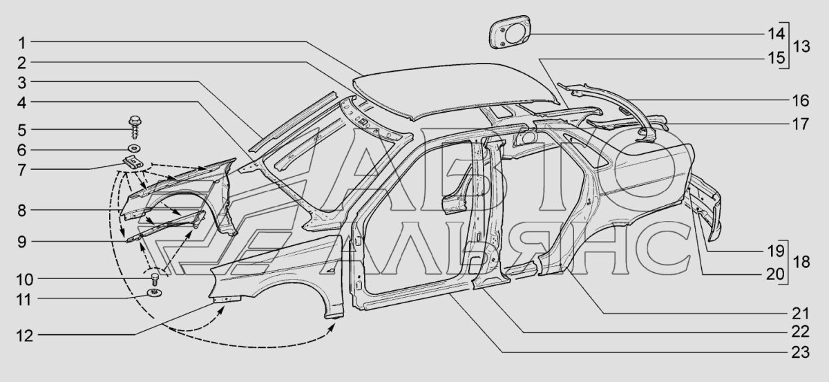 Кузов Лада Приора ВАЗ 2170