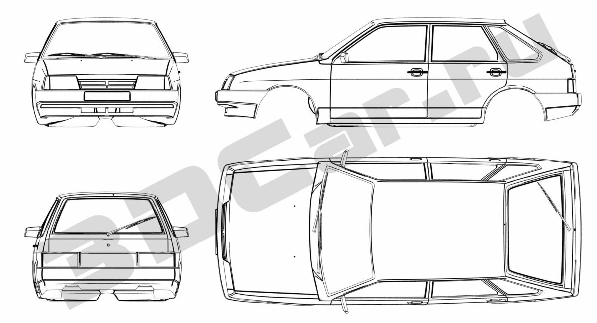 ВАЗ 2109 чертеж