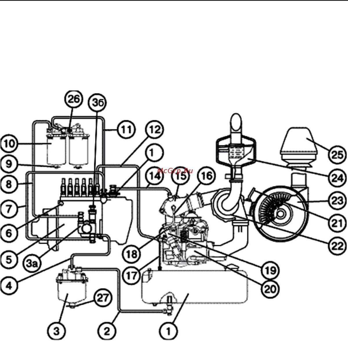 Система питания трактора МТЗ 1221