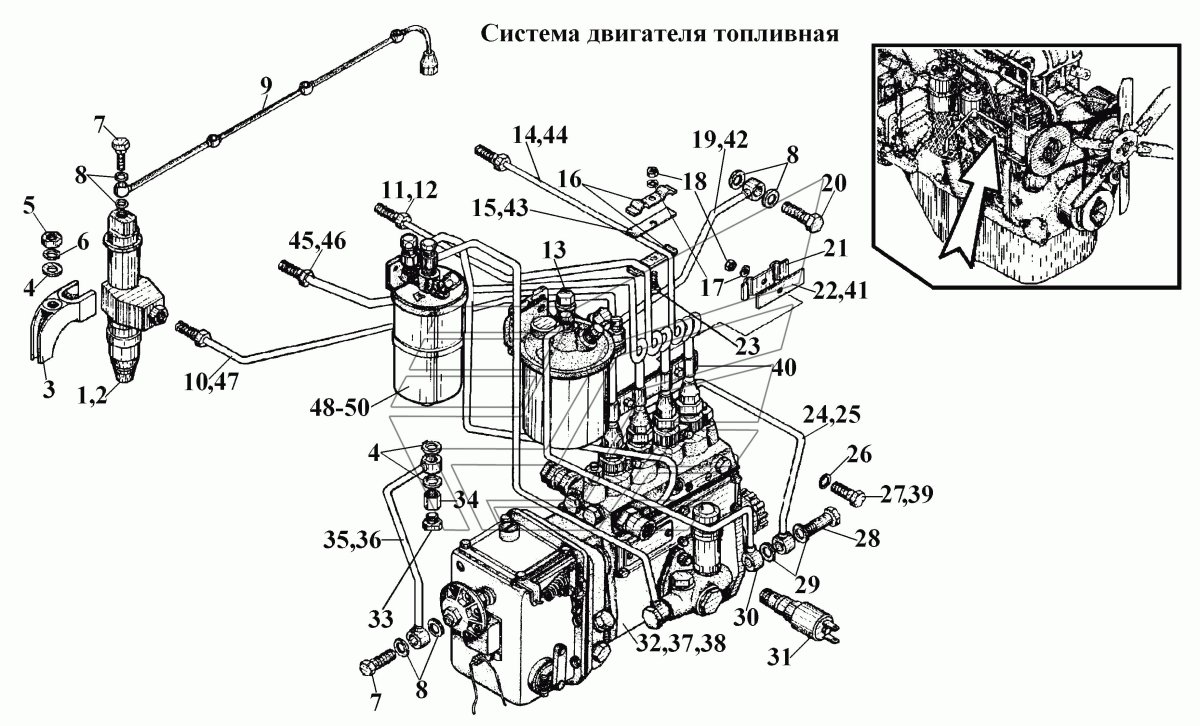 А-01 двигатель топливная система