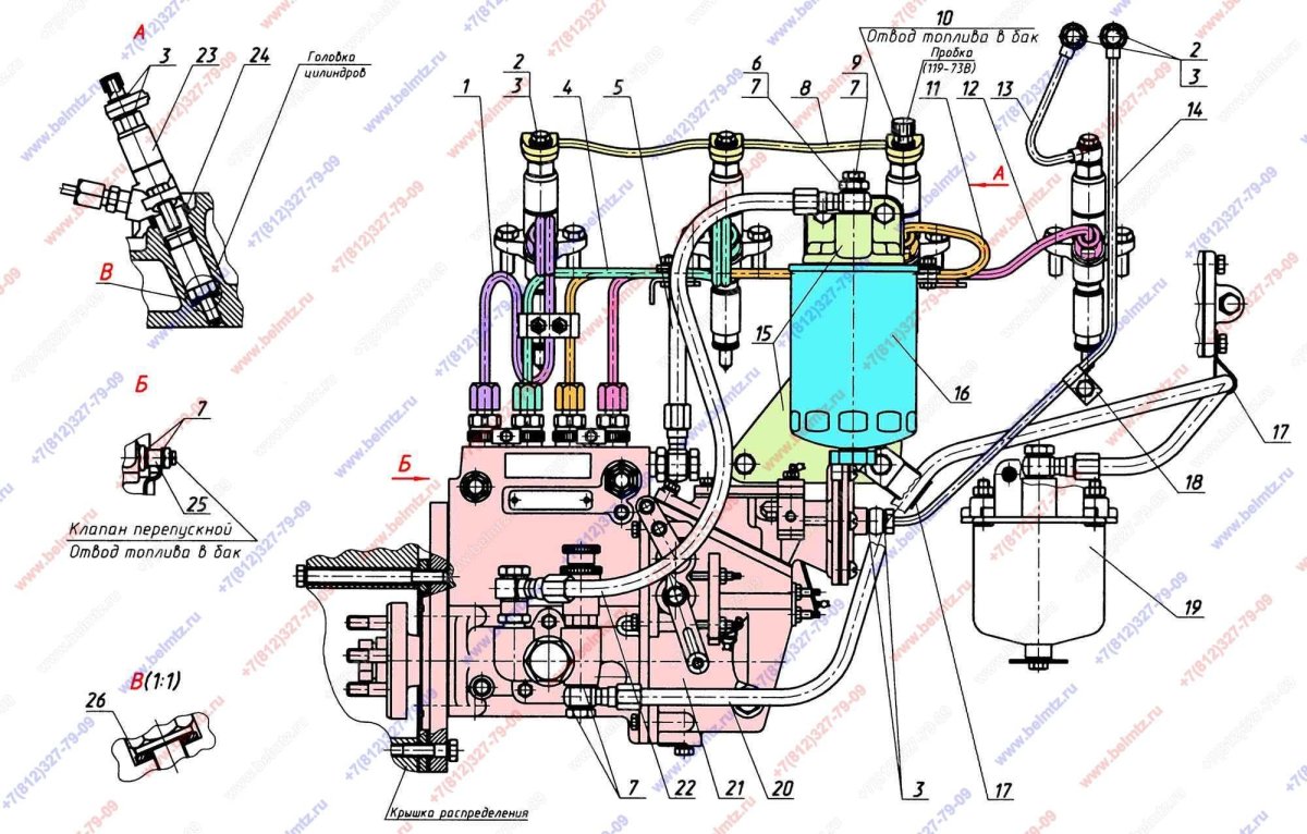 Топливная система МТЗ д260