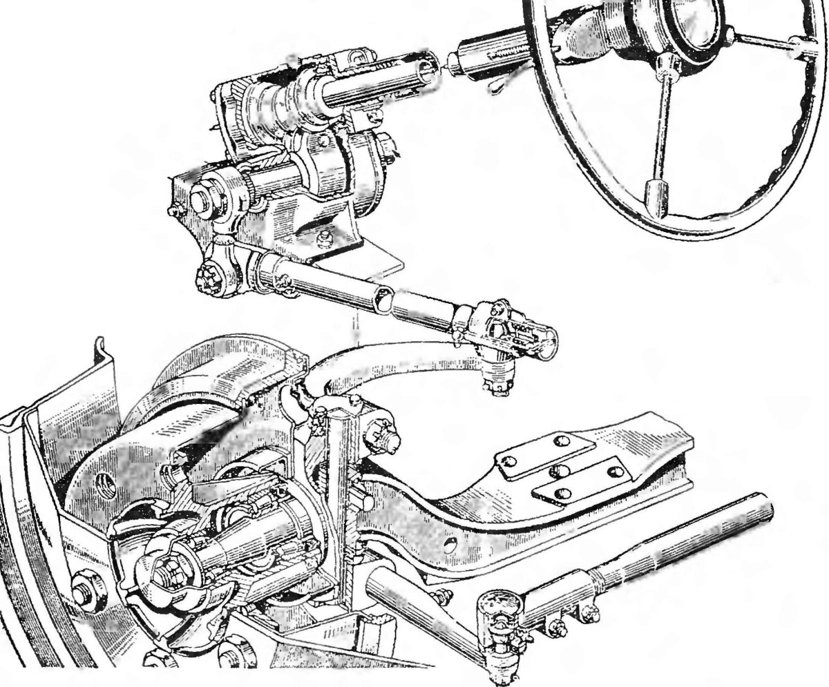 Рулевой механизм автомобиля ГАЗ-3307