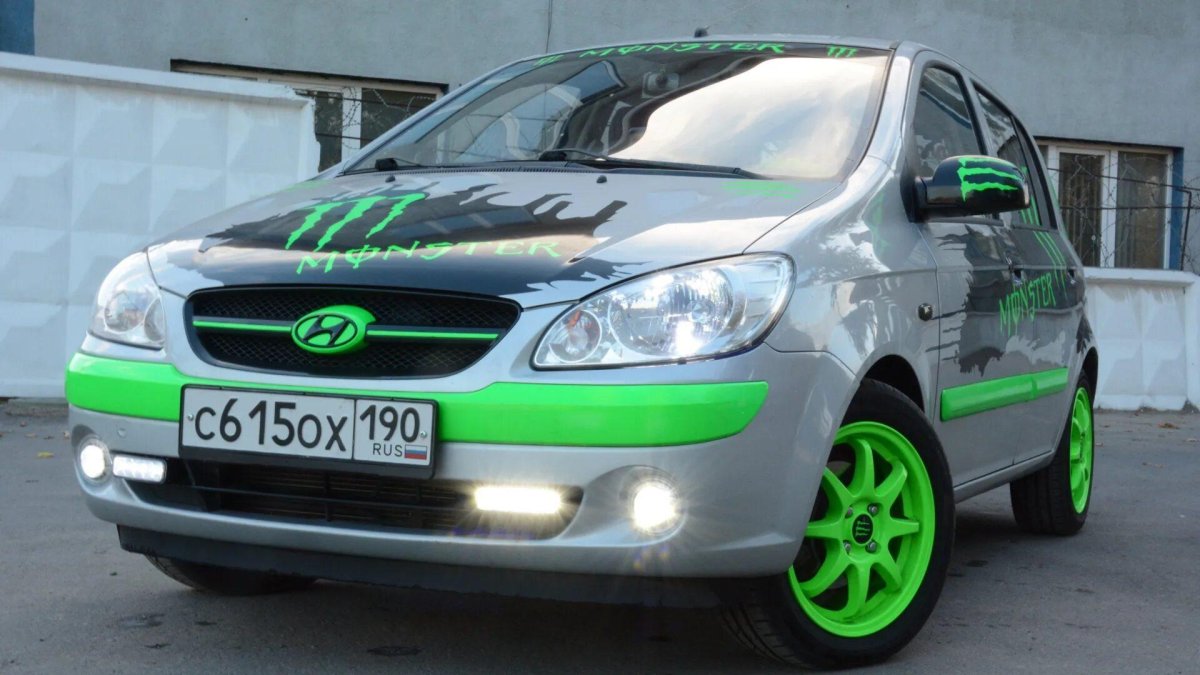 Хендай Гетц зеленый