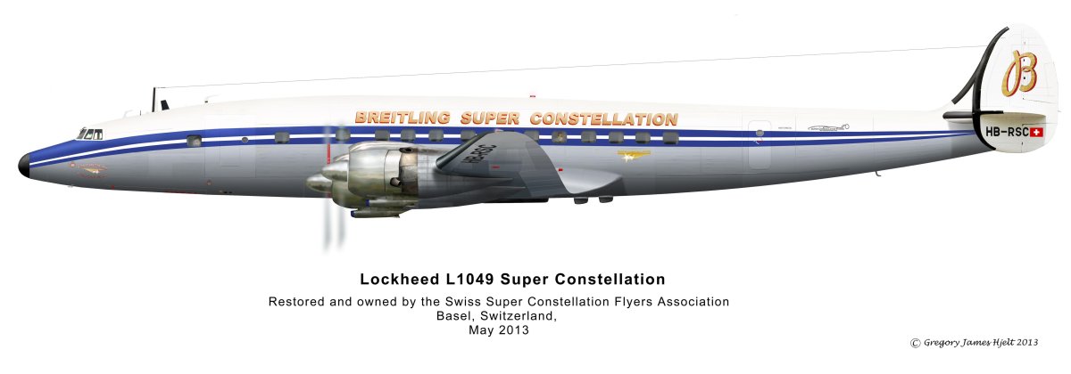 Самолет Lockheed l-1049 super Constellation