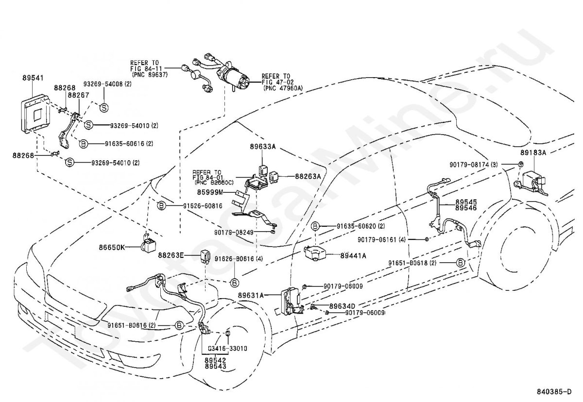 Схема тормозной системы Toyota Mark 2