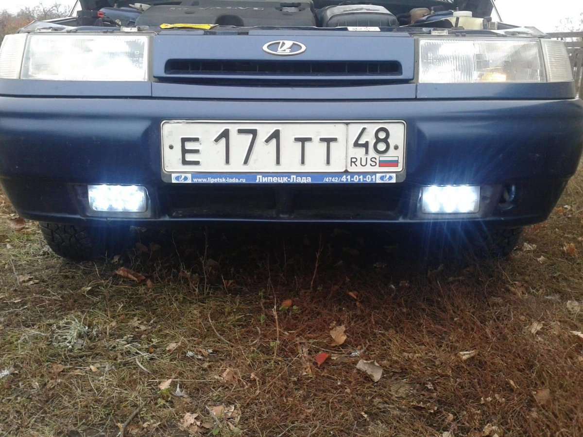 Противотуманки лед на ВАЗ 2112