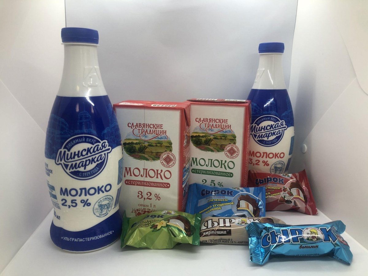 Ассортимент молочных продуктов