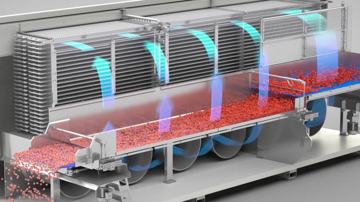 Линия шоковой заморозки ягод