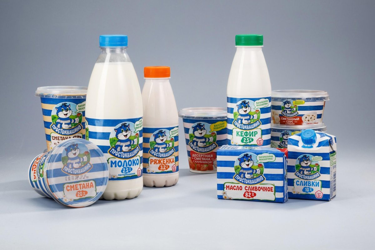 Молочная продукция Простоквашино молоко Простоквашино