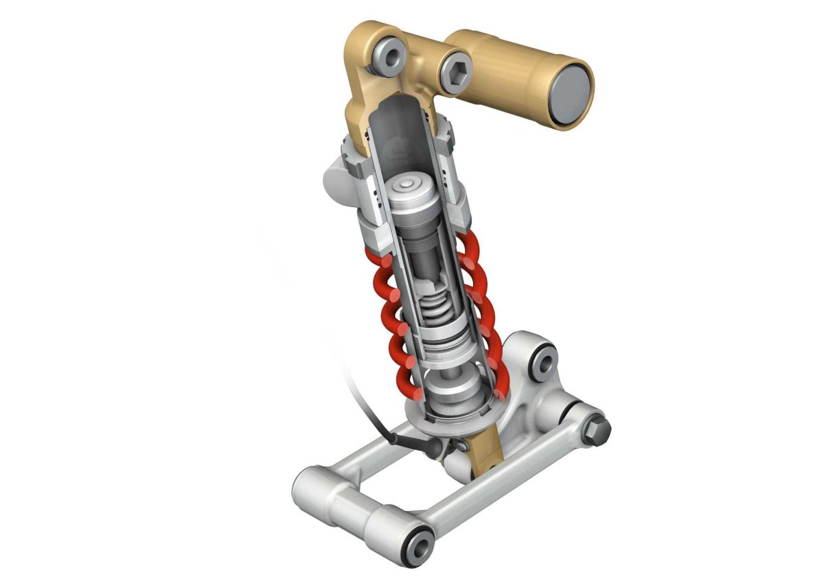 Задняя подвеска маятниковая с моноамортизатором